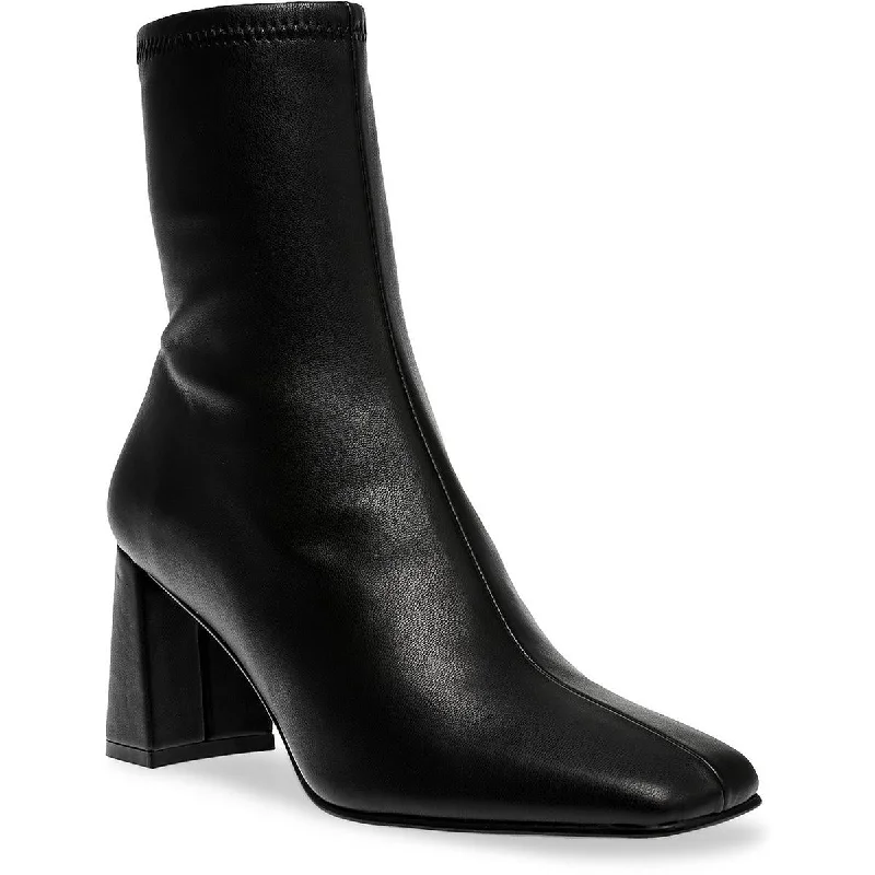 Additional Time-Limited Offers Steve Madden Womens Harli Faux Leather Square Toe Ankle Boots