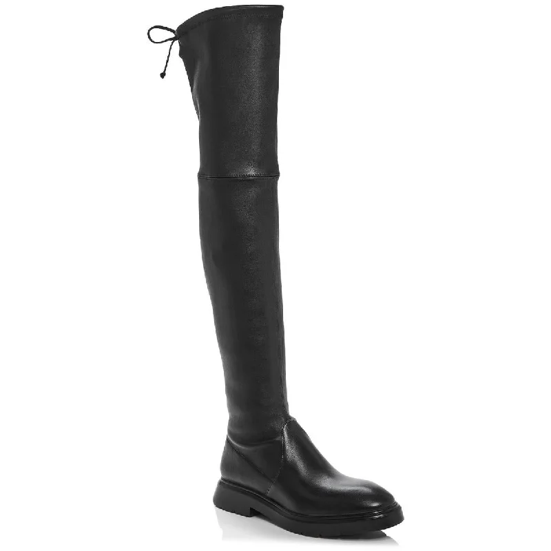 Luxury Casual Footwear Stuart Weitzman Womens Mckenzee OTK Leather Tall Over-The-Knee Boots