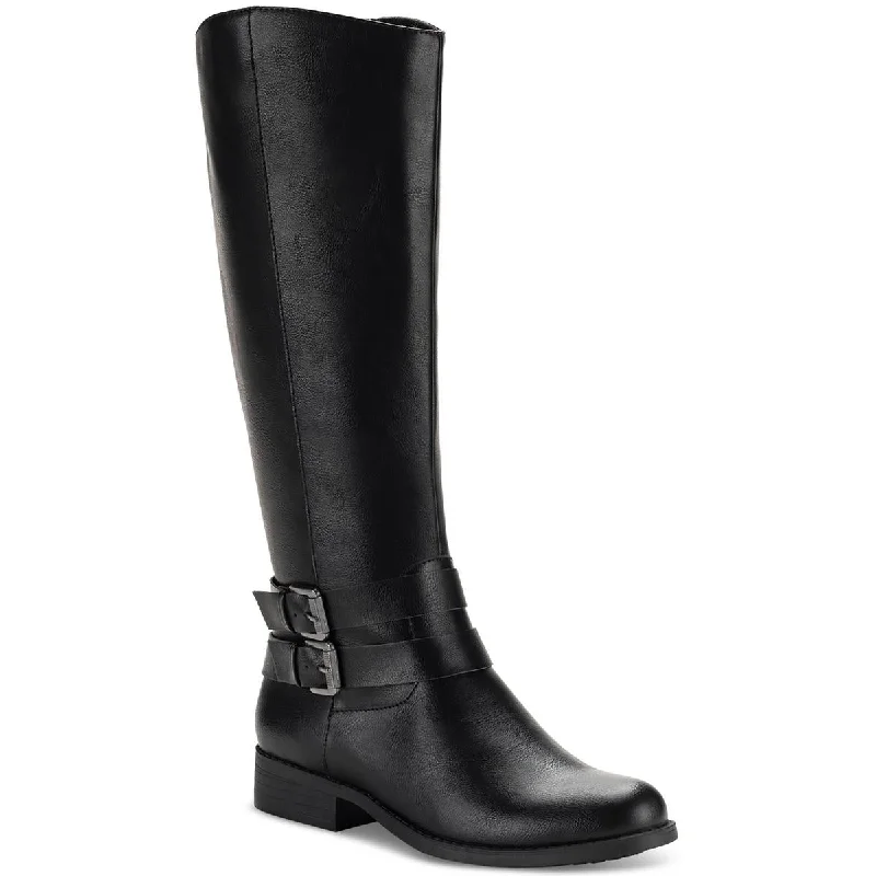 Trendy Casual Shoes Offer Style & Co. Womens Maliaa Faux Leather Riding Knee-High Boots