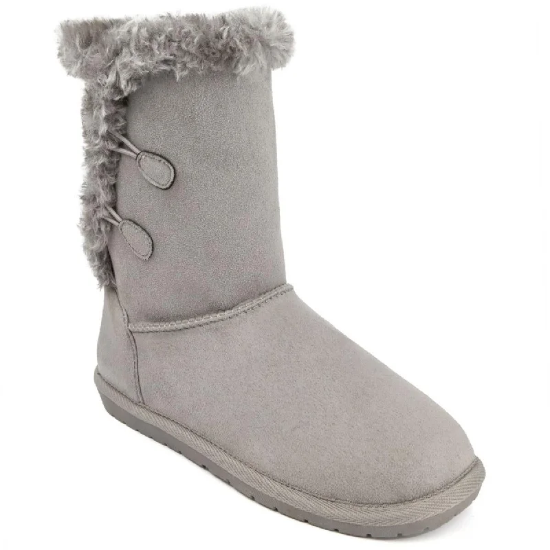 All-Season Shoes Deal Sugar Womens Marty Faux Suede Fleece Lined Ankle Boots