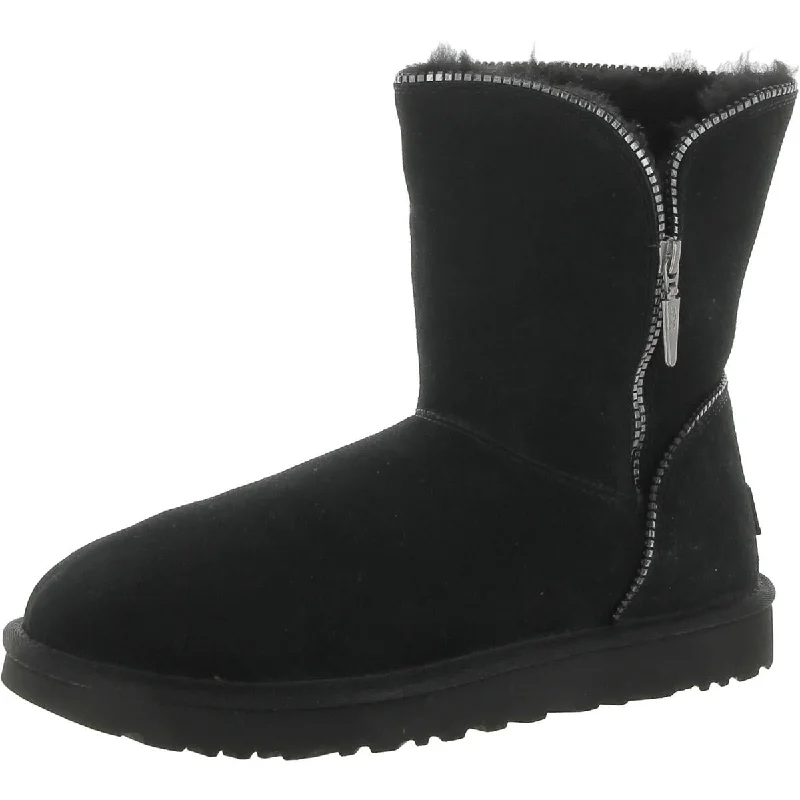 Special Offer Ugg Womens Florence Leather Side Zipper Winter & Snow Boots