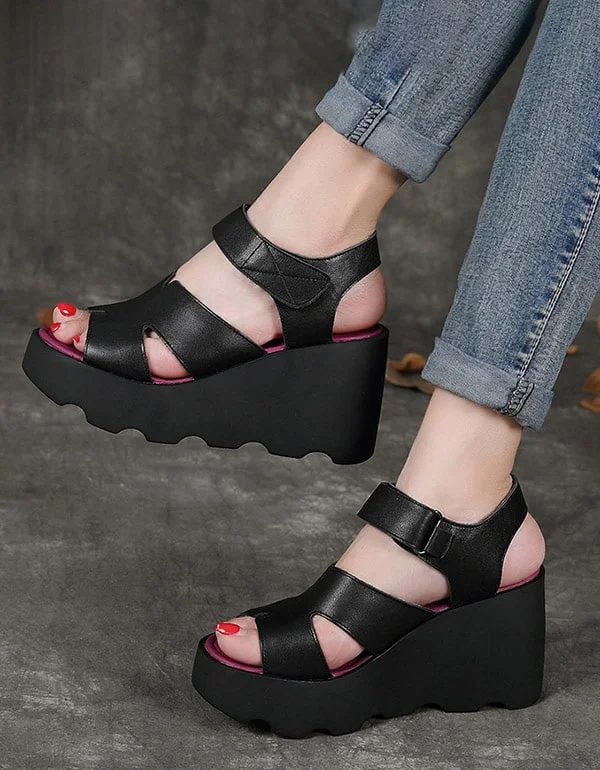 Slip-Resistant Footwear Promotion Waterproof Hight Heeled Summer Women's Wedge Sandals