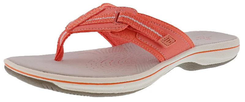 Modern Flat Shoes Offers Clarks Women Cloudsteppers Walking Flip Flop Sandals Brinkley Jazz