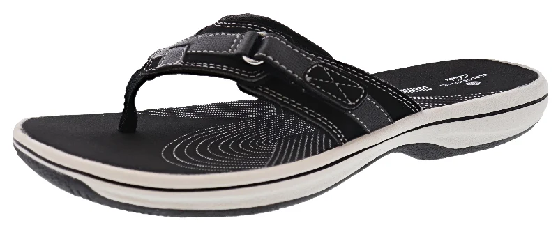 Season Sale Clarks Women Sandals Lightweight Flip Flops Breeze Sea