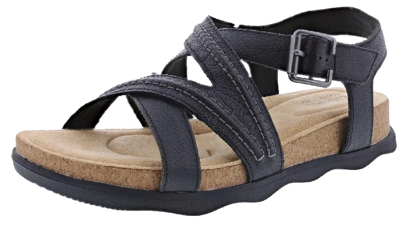 Valentine's Special Clarks Women's Brynn Ave Adjustable Buckle Strap Sandals