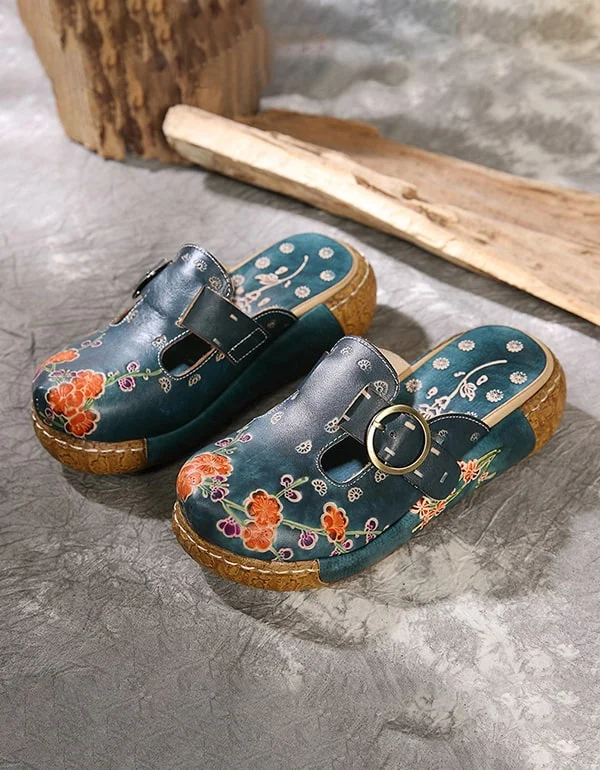 Enjoy Discount Ethnic Style Printed Flower Summer Slippers