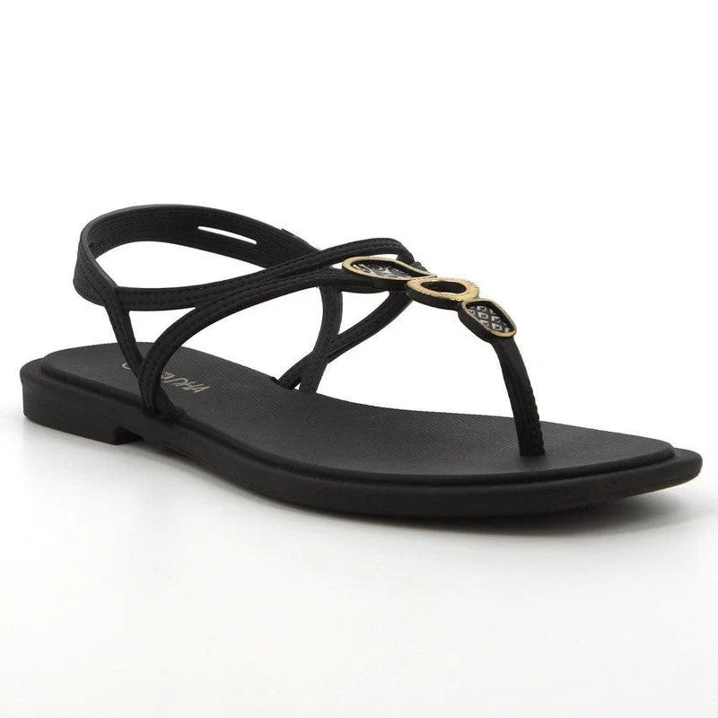 Elegant Evening Shoes Deal Grendha Talulla Ladies Thong Sandals - Black