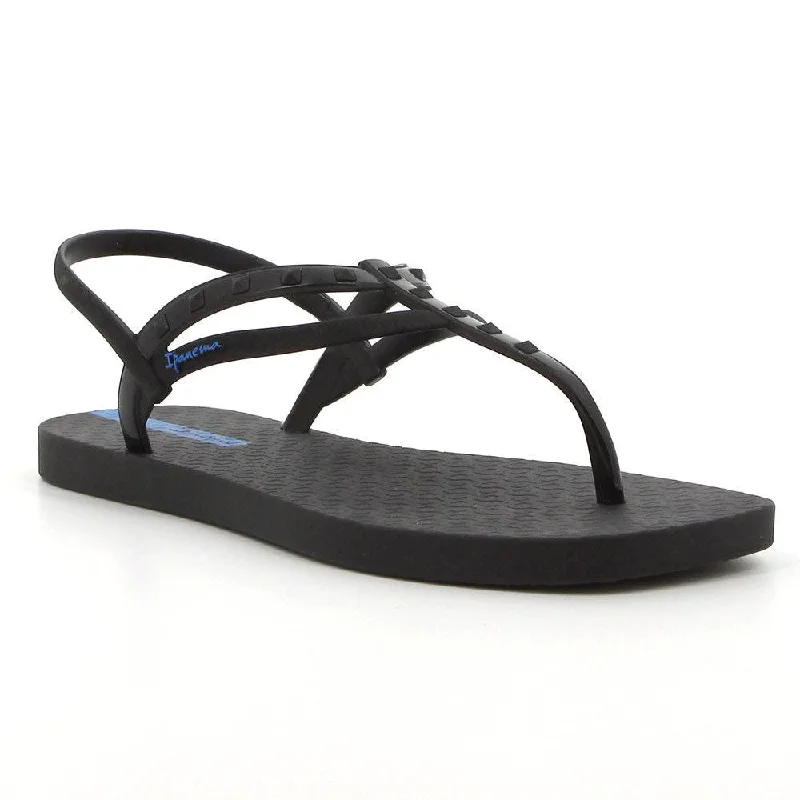 Comfortable Stylish Shoes Ipanema Stud Thong Sandals - Black