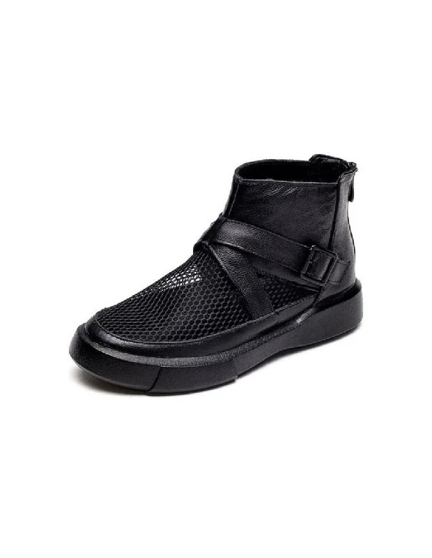 Trend Alert Summer Mesh Soft Soles Round Toe Ankle Boots 35-43