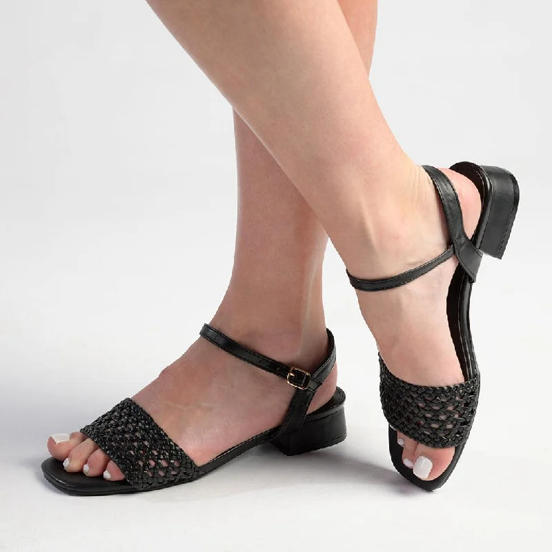 Timeless Elegance Sale Madison Georgia Ankle Strap Sandal - Black