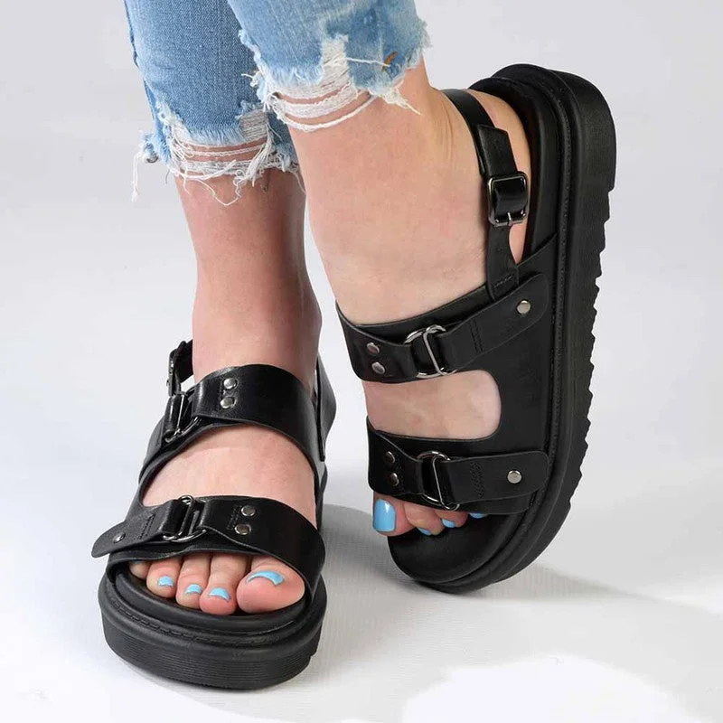 Comfortable Stretchy Shoes Madison Jagger Double Strap Footbed Sandal - Black