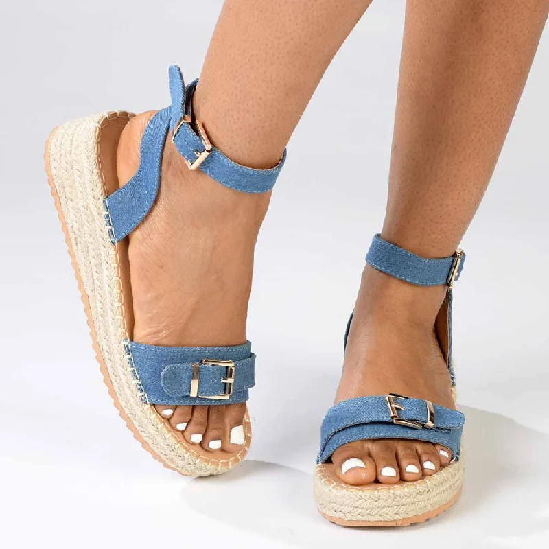 Hot Sale Madison Lettie Fashion Comfort Sandals - Blue