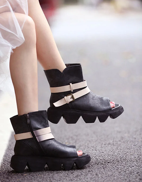 Fashion Casual Shoes Open-toe Summer Sandals Handmade Retro