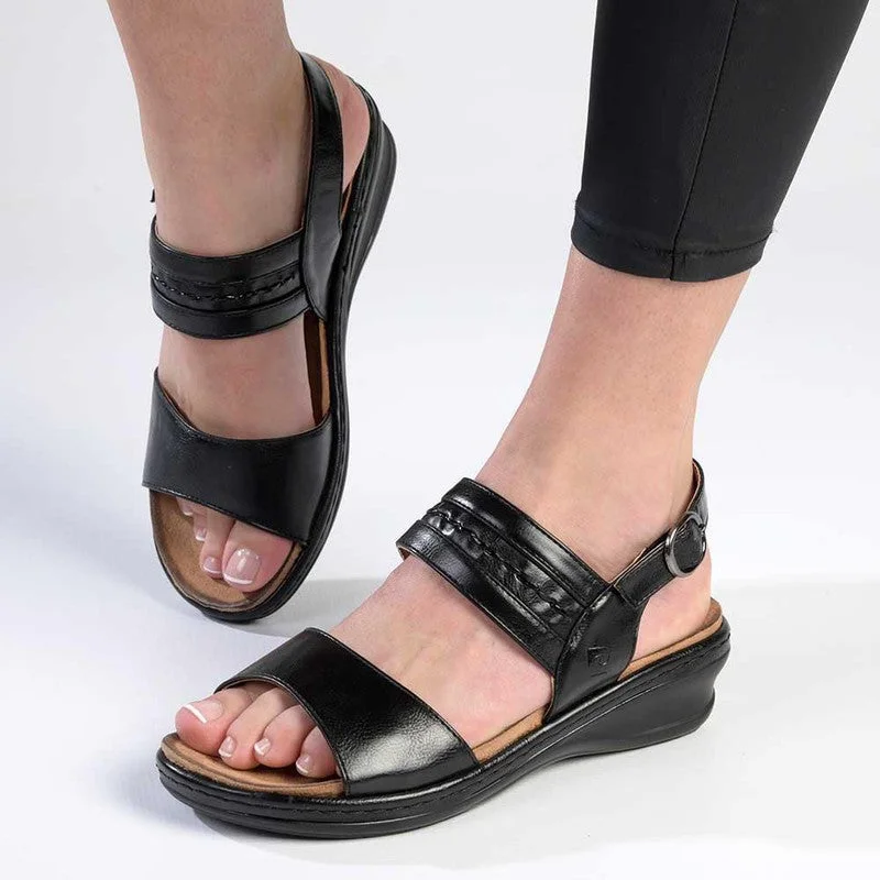 Comfortable Boots Sale Pierre Cardin Libby 2 Strap Sandals - Black