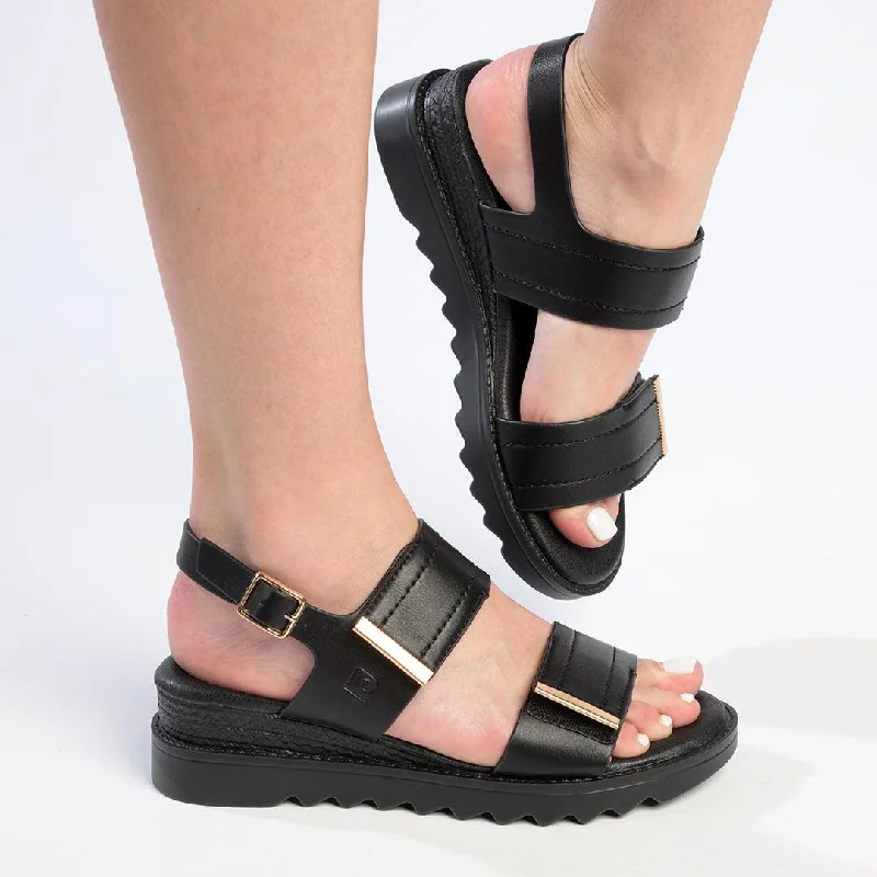 Sophisticated Style Offers Pierre Cardin Pertel Platform Sandal  - Black