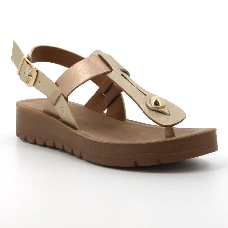 Limited Time Special Offer Pierre Cardin Tayla Thong Sandals - Light Gold