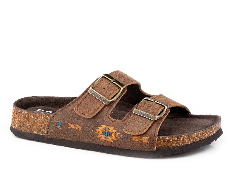 Best Sellers Roper Womens Delilah Tan Leather Aztec Sandals Shoes