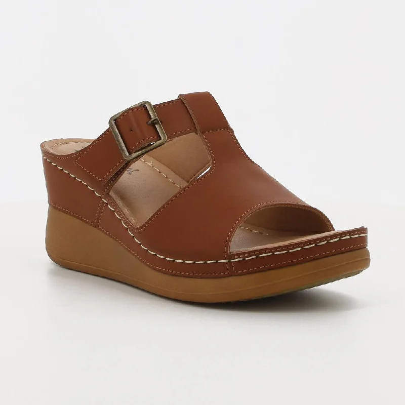 Casual Slip-Ons Promotion Soft Style By Hush Puppies Lakota Sandal - Cognac