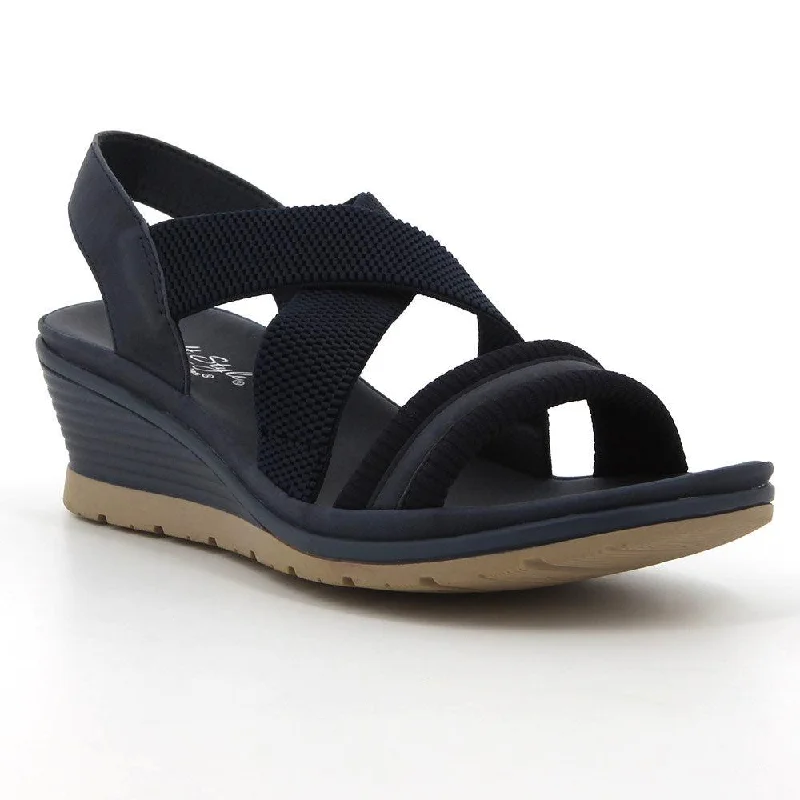 Comfortable Work Shoes Soft Style Polina Wedge -Navy