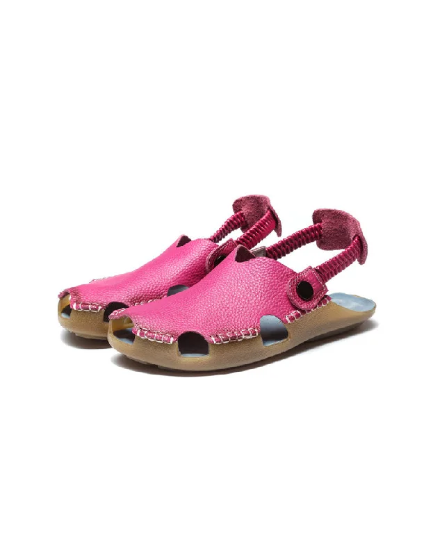 Chic And Edgy Summer Hand-Sewn Comfortable Leather Sandals