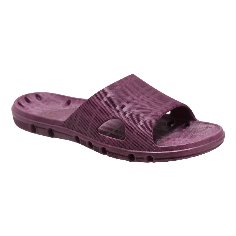 Ride The Style Wave Tecs Womens Slide Purple Sandals Shoes