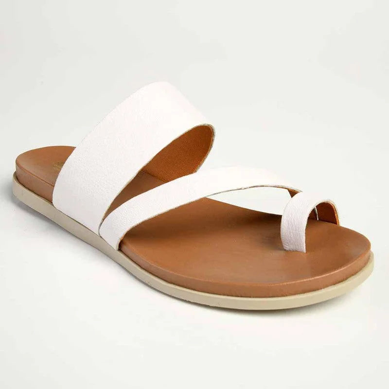 Swimwear Summer Blowout Tsonga Ningizimu Toe Loop Leather Sandals - White Cayak