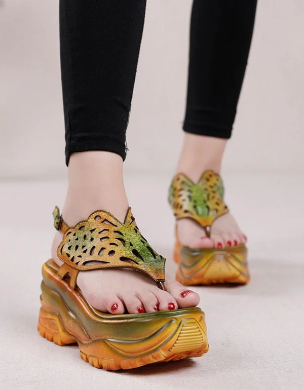 Seasonal Trends Women's Ethnic Style Handmade Wedge Sandals