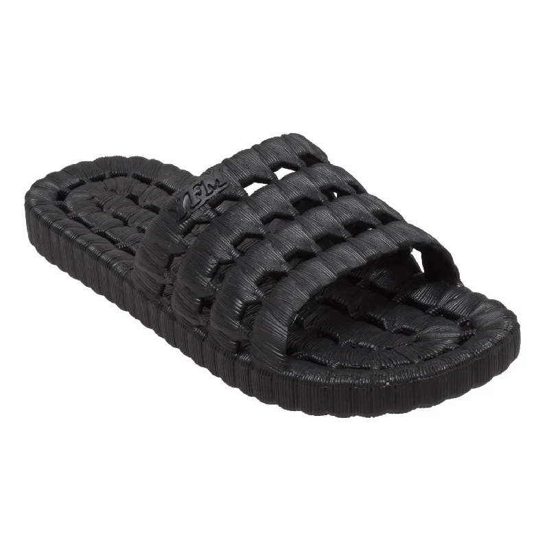 Huge Discounts This Week YFM Womens Relax Black Pvc Sandals Shoes